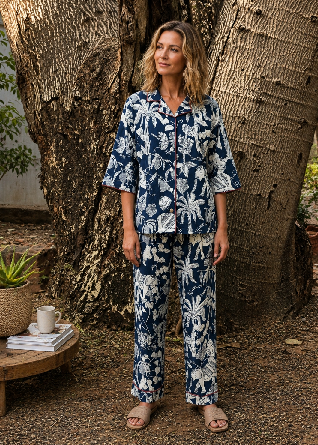 Sharan Boxy PJ set - Blue Jungle Boogie