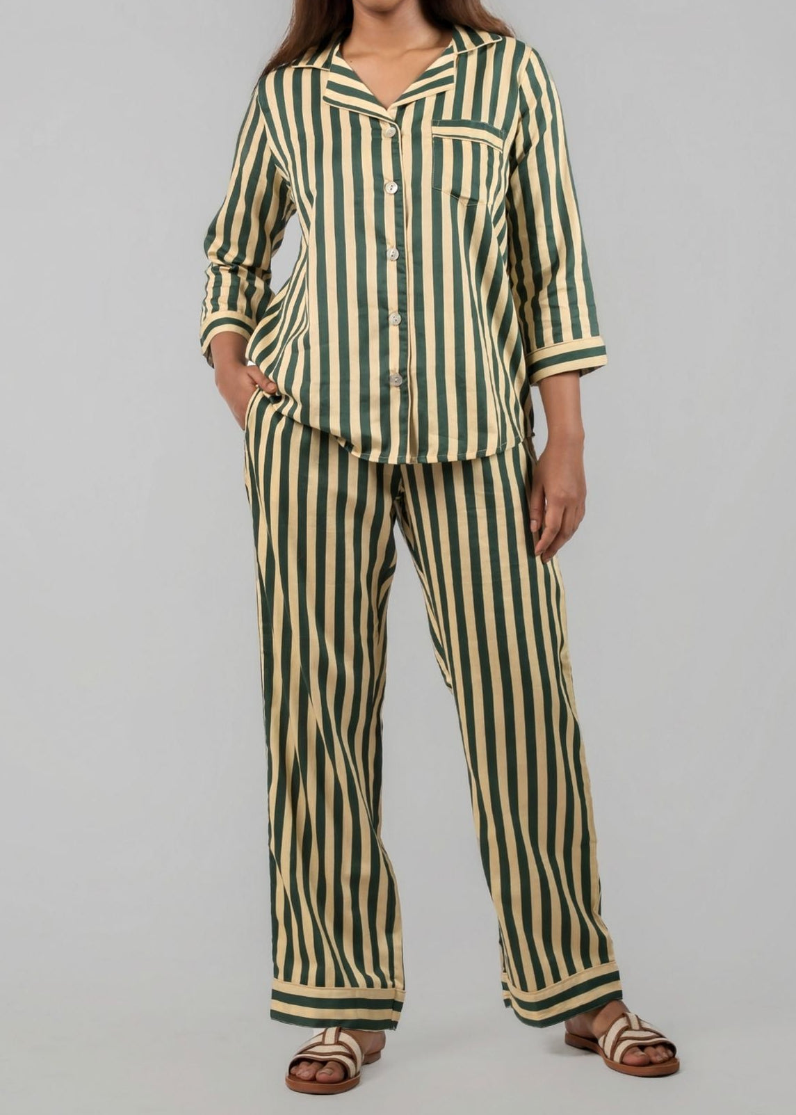 Ela PJ set - Spruce Stripes