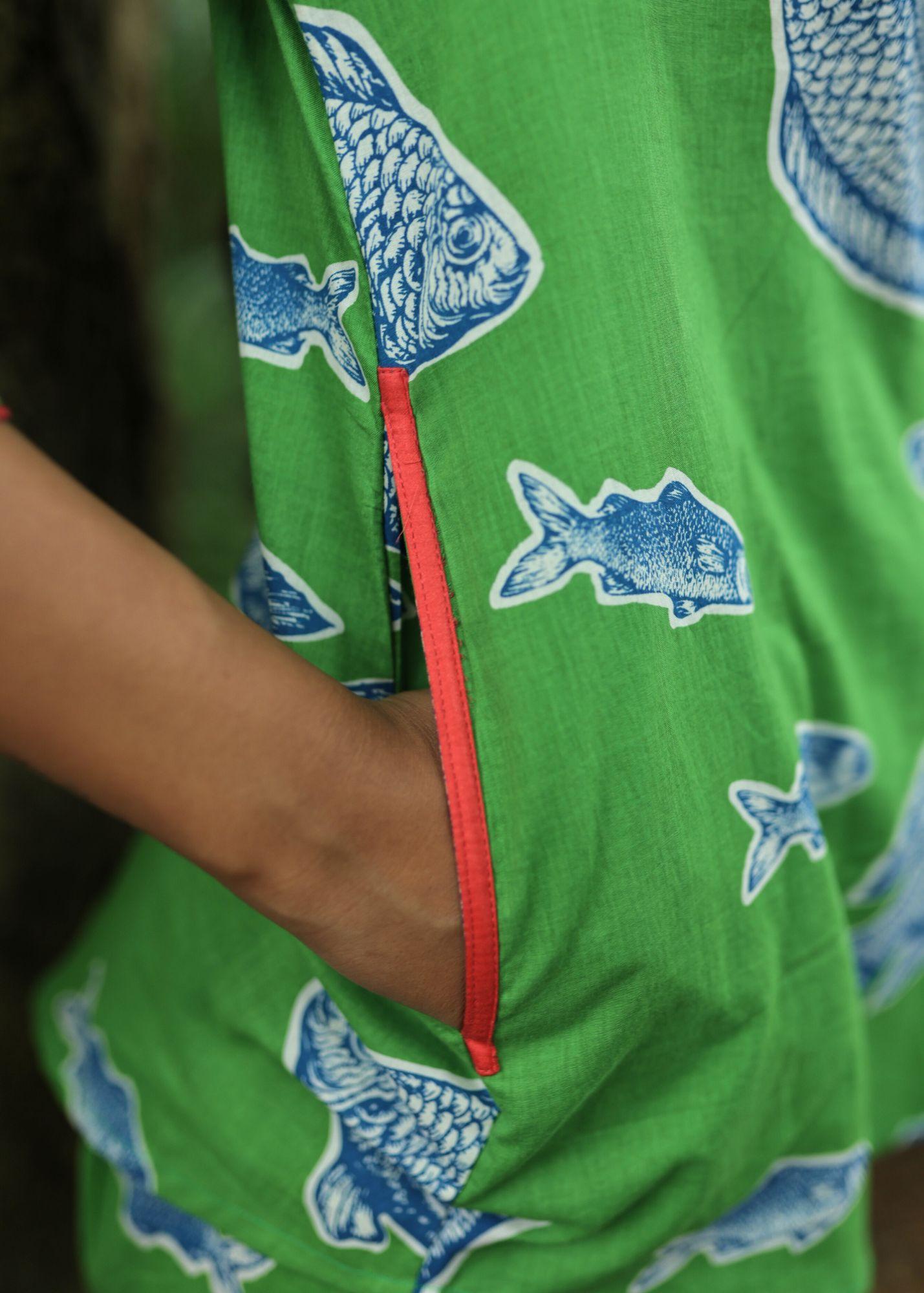 Radha Tunic Set - Green Fish Two Fish