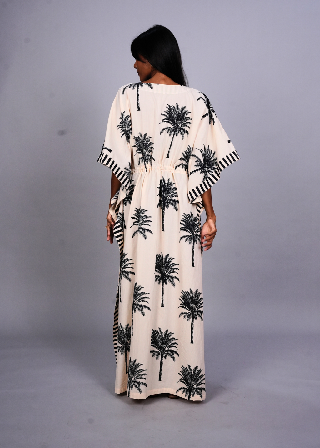 Surya Caftan - White Palms