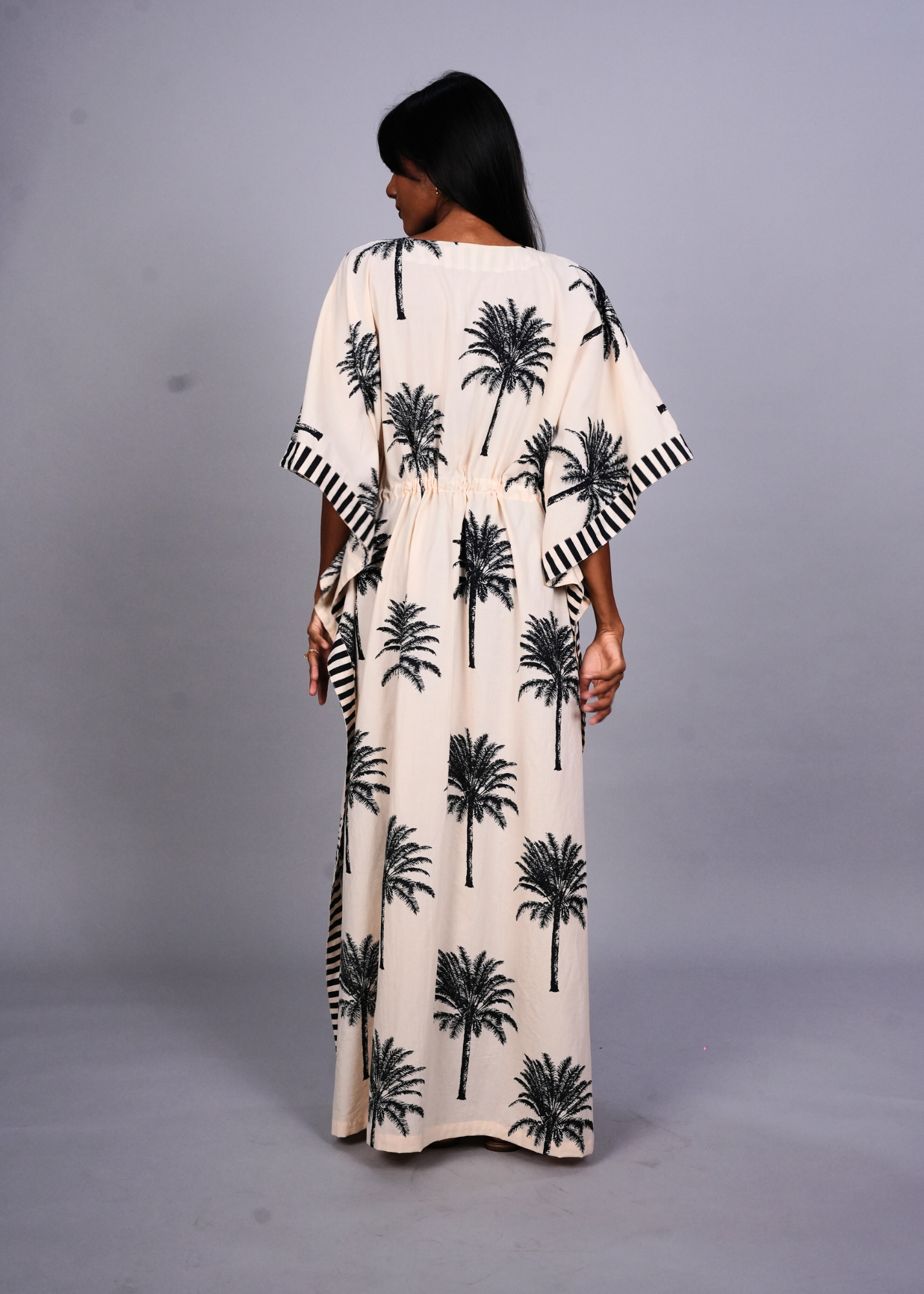 Surya Caftan - White Palms