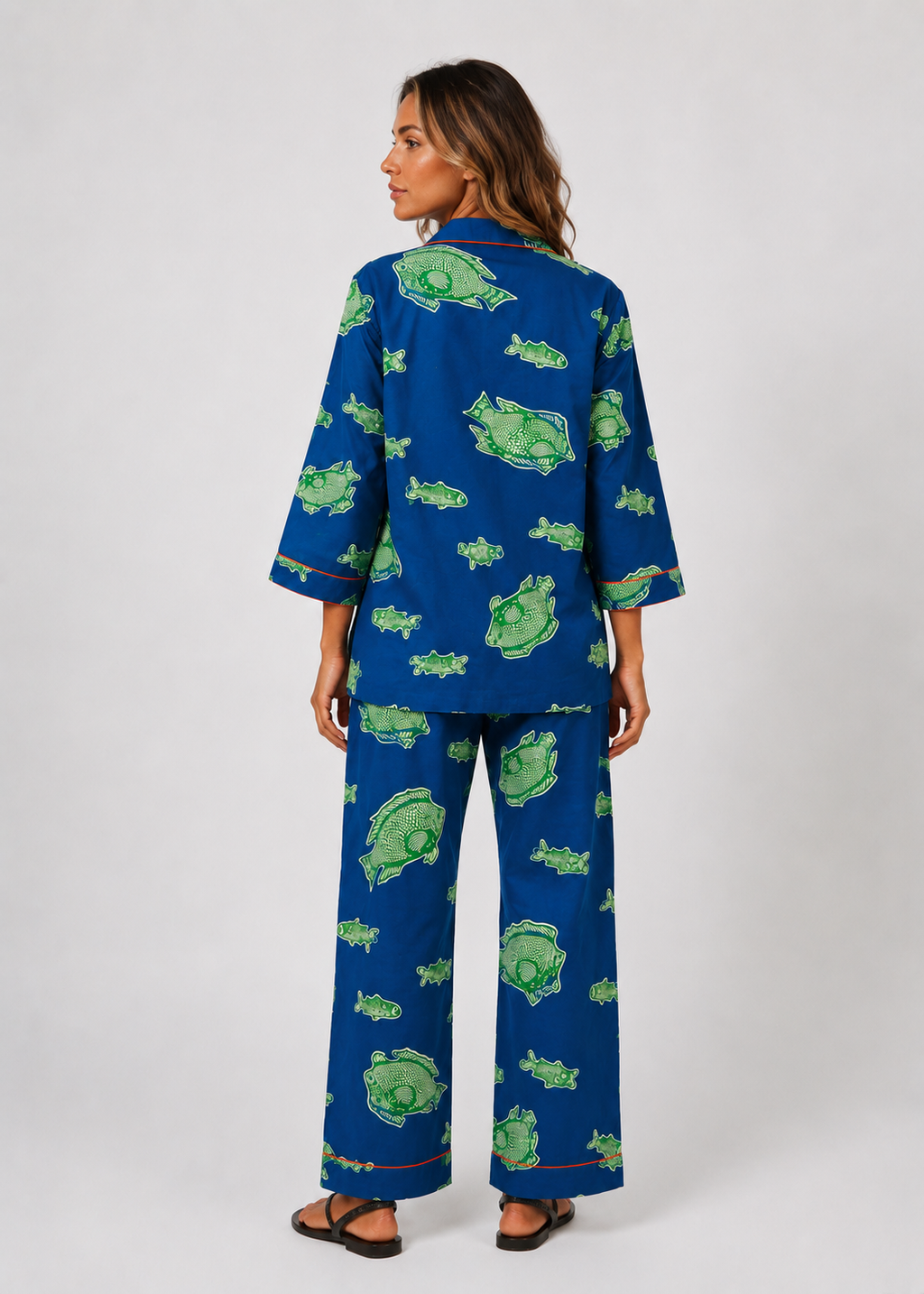 Sharan Boxy PJ set - Blue Fish New Fish