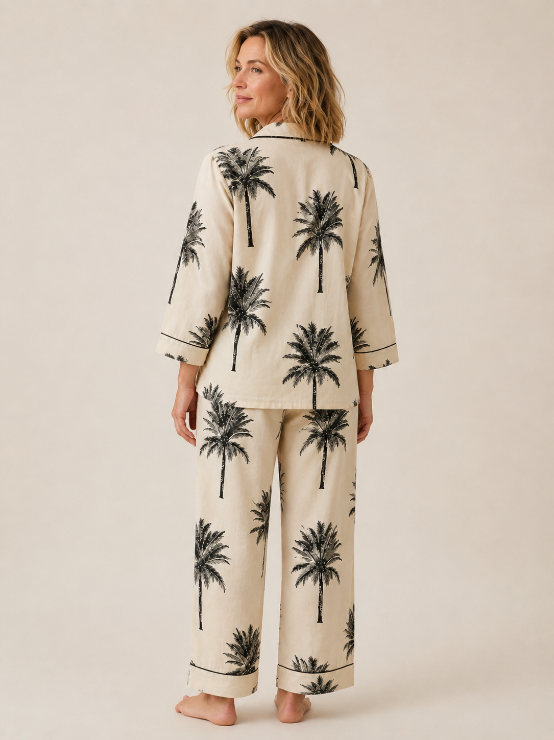 Ela PJ set - White Palms