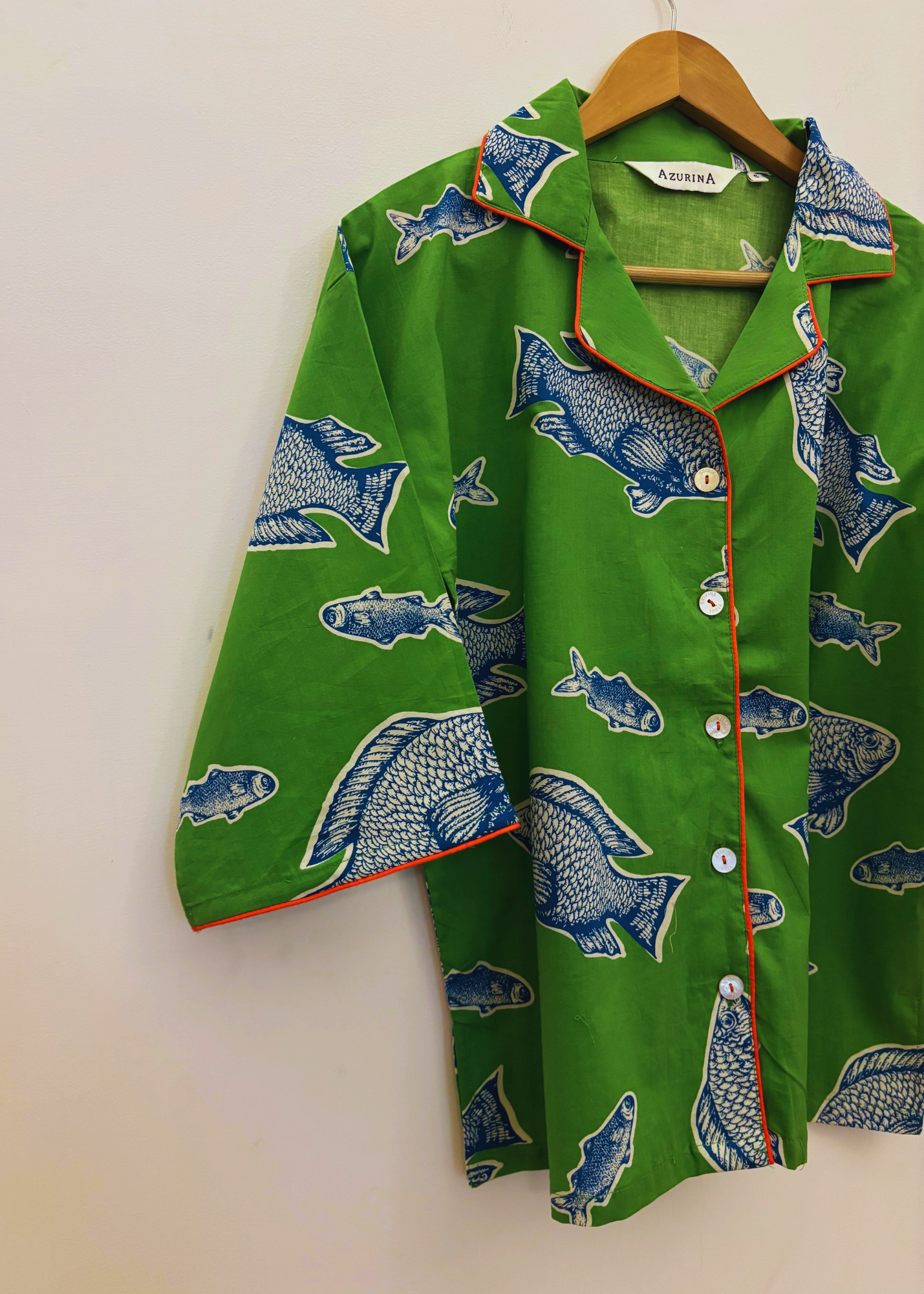 Sharan Boxy PJ set - Green Fish Two Fish