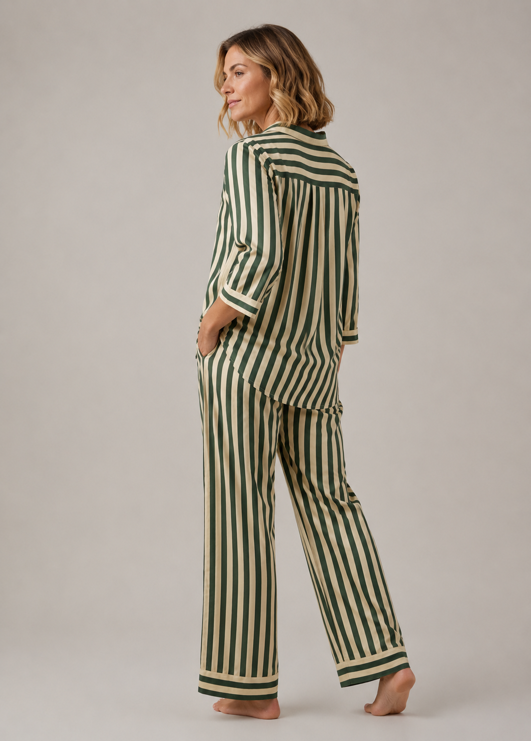 Ela PJ set - Spruce Stripes
