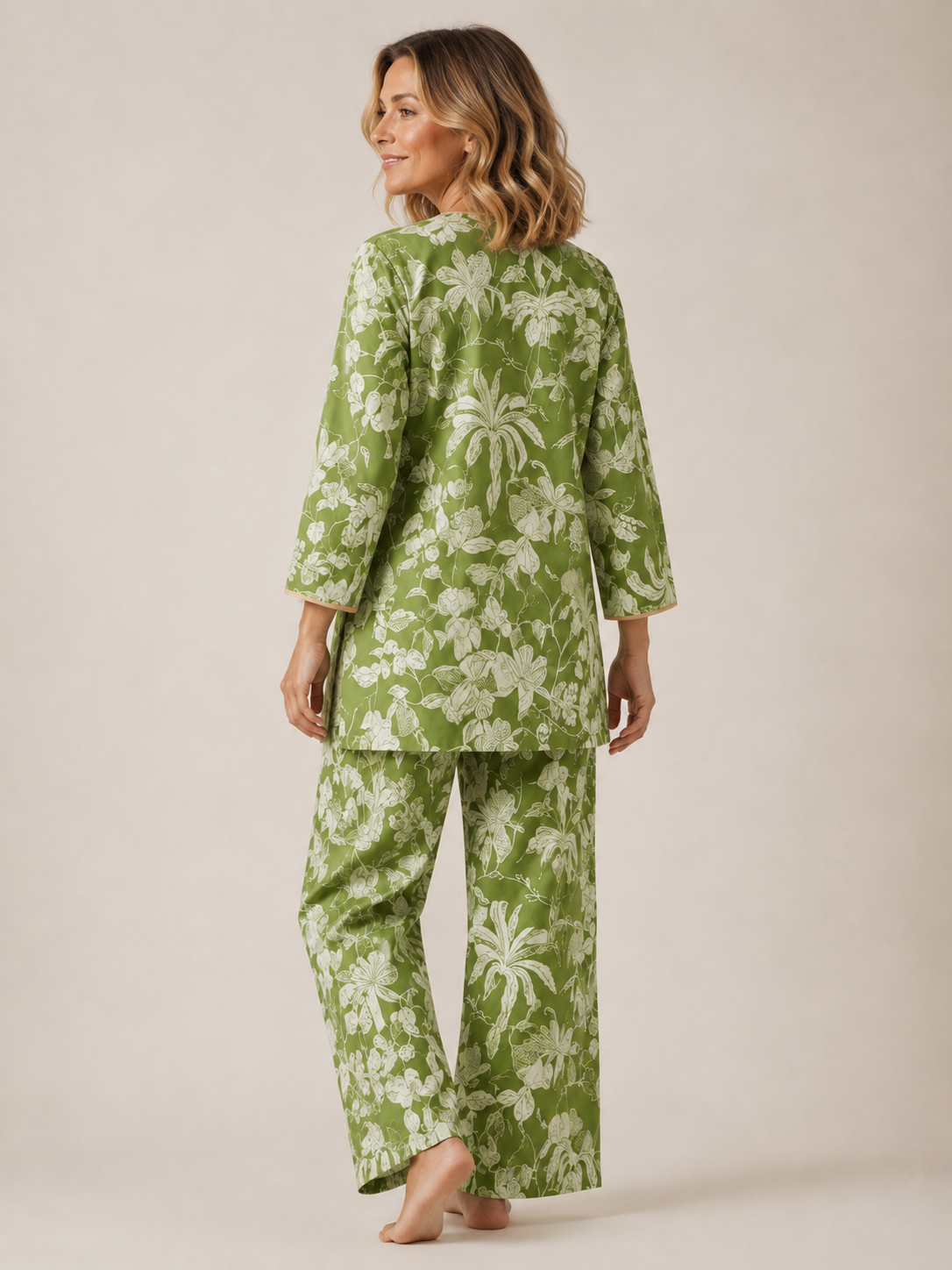 Yashoda Tunic Set - Green Jungle Boogie