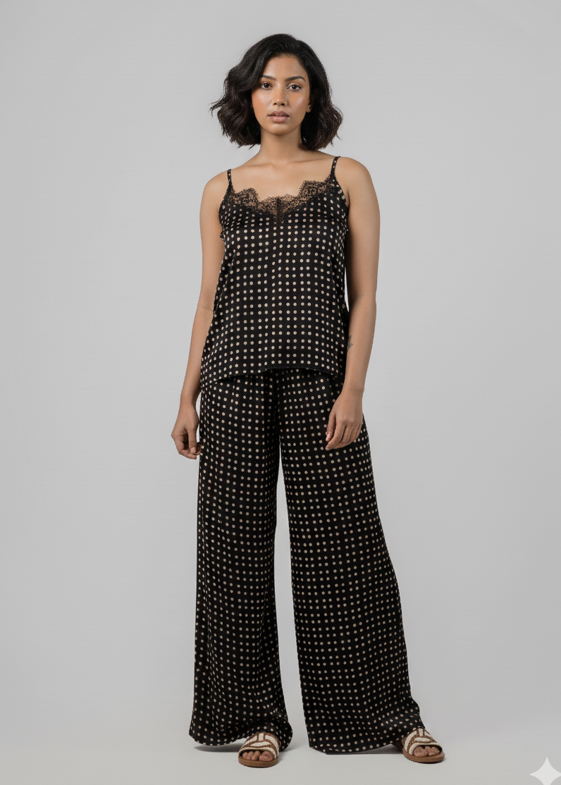 Cami + Wide Leg Pant Set - Night Sky