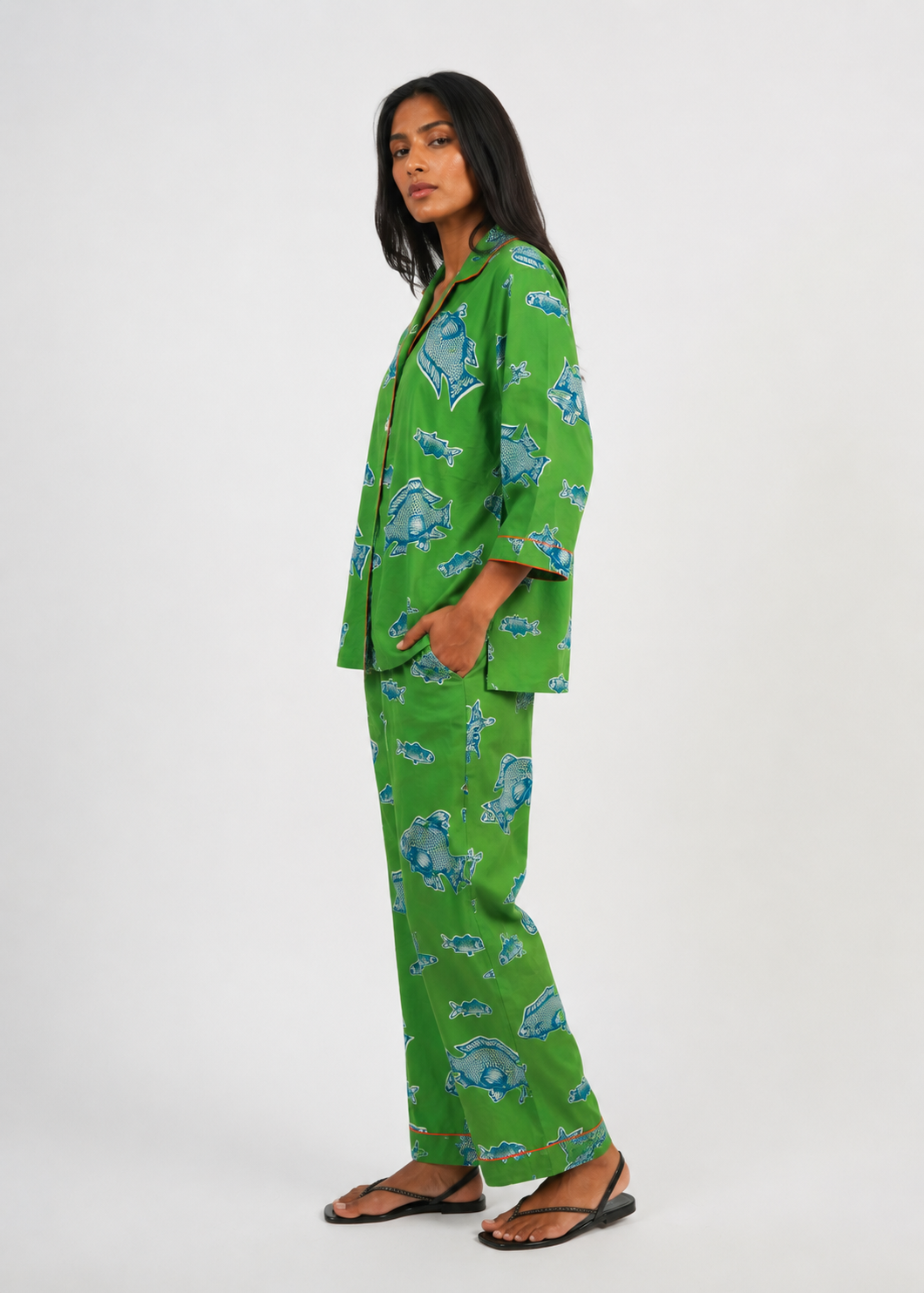 Sharan Boxy PJ set - Green Fish Two Fish