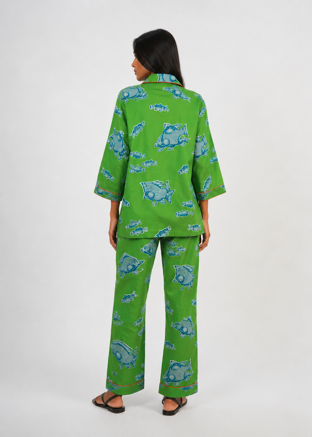 Sharan Boxy PJ set - Green Fish Two Fish