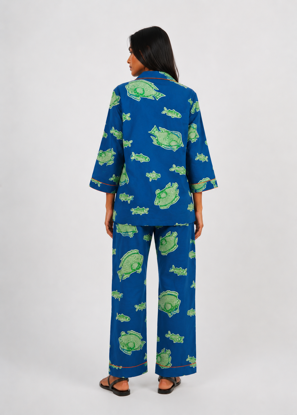 Sharan Boxy PJ set - Blue Fish New Fish