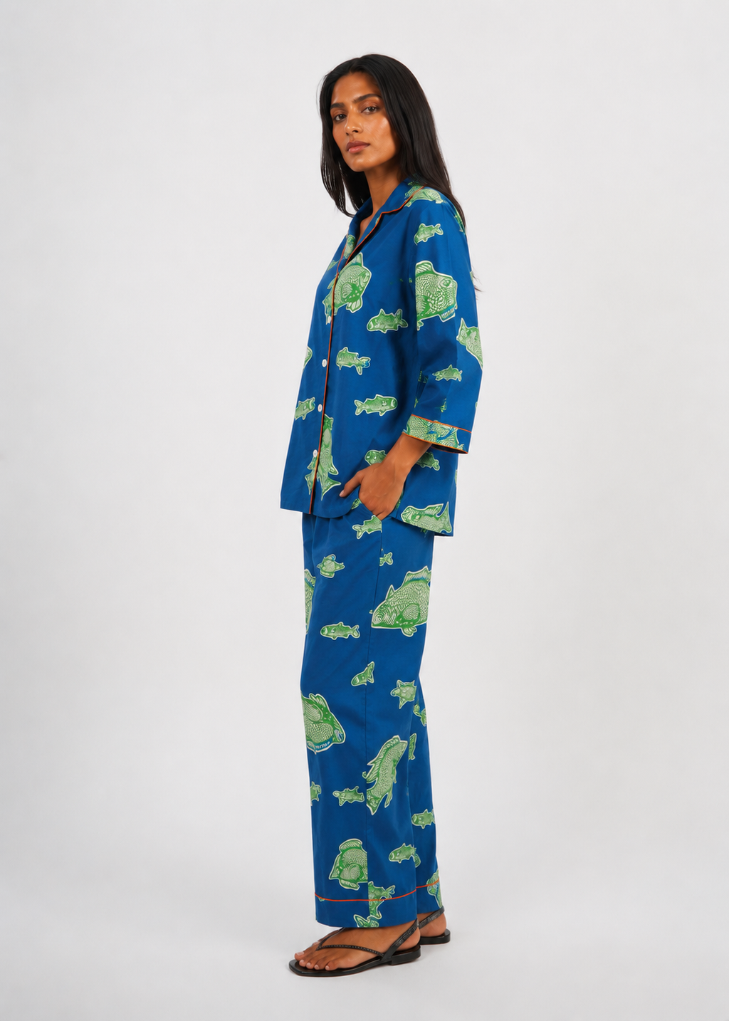 Sharan Boxy PJ set - Blue Fish New Fish