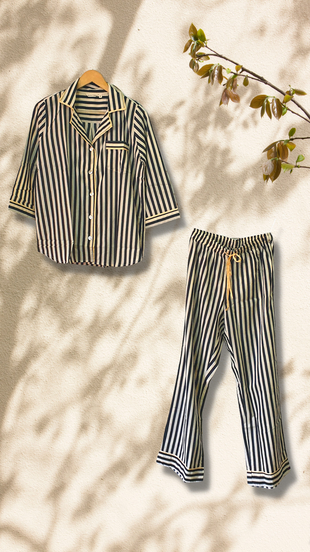 Ela Long Sleeved Cotton Pajama Sets For Women