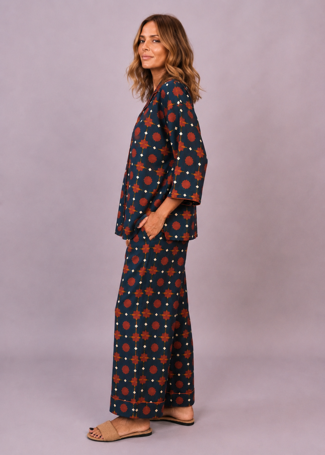 Sharan Boxy PJ Set - Marigold Nights